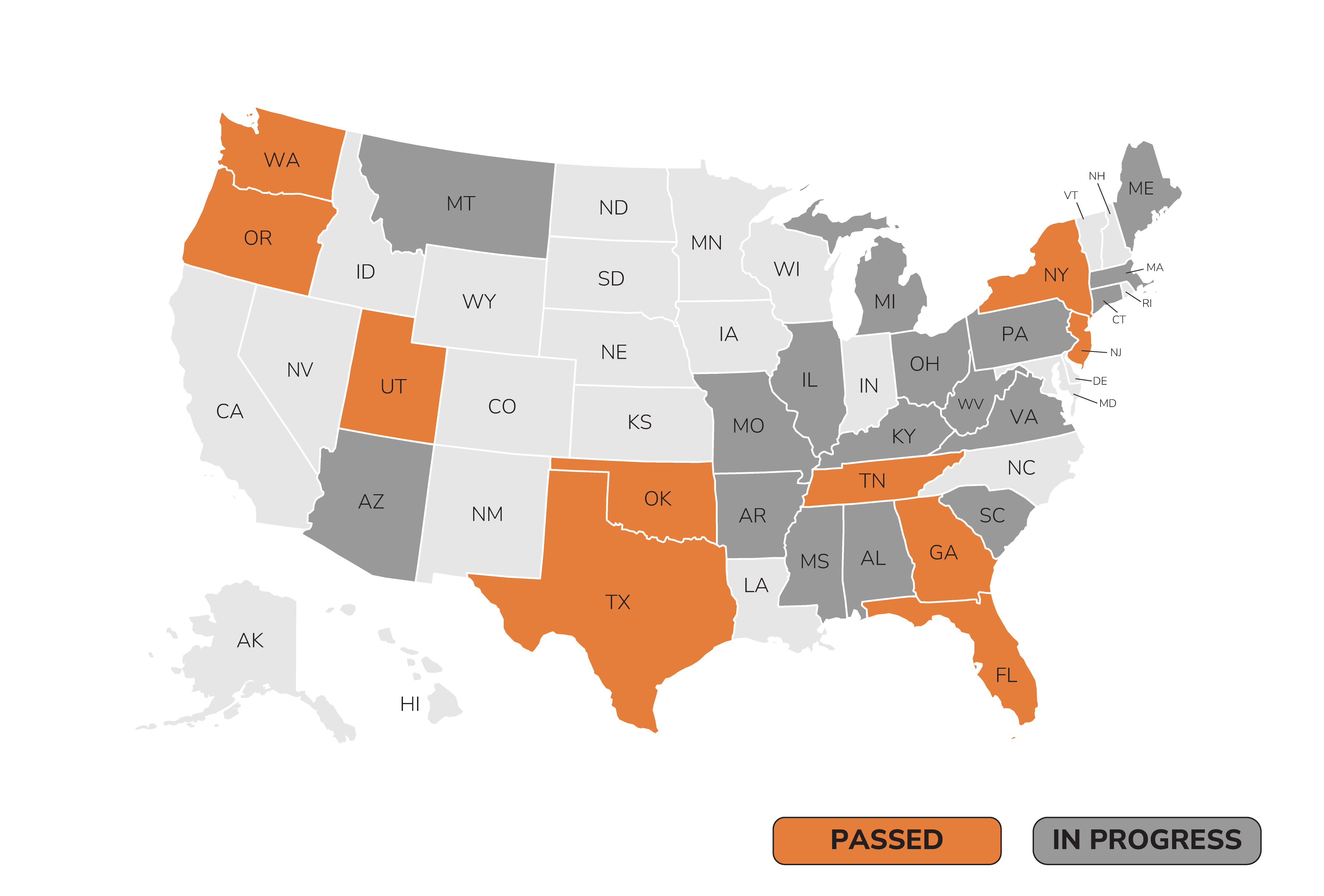 Alyssa's Law U.S. Map